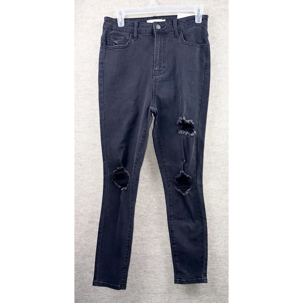 Jelly Jeans Women’s Size 7 Black Distressed Skinny High Rise NWT